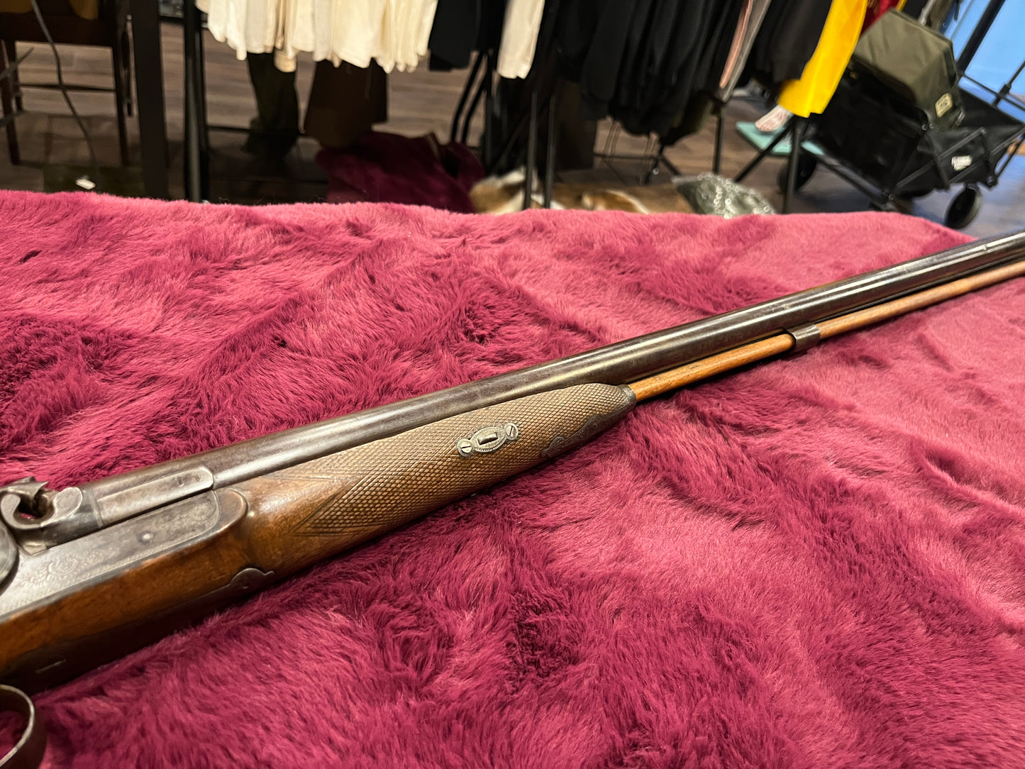 Percussion Double-Barrel Black Powder Shotgun – Wall Hanger Display Piece