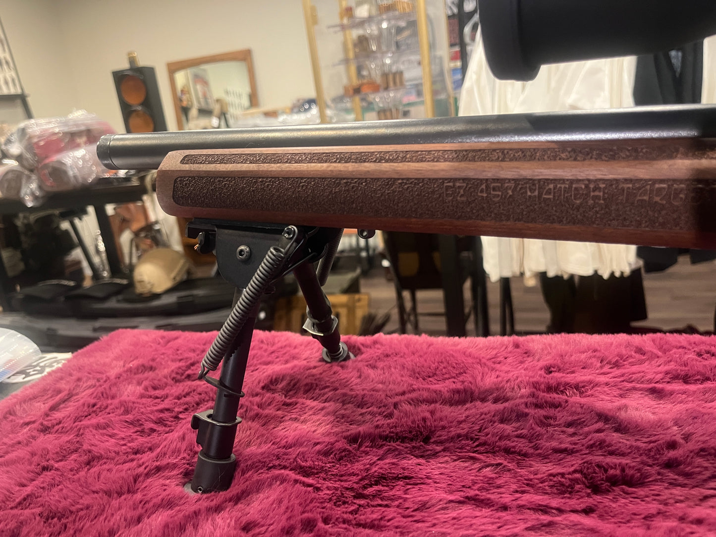 CZ 457 Varmint MTR .22LR 16" Wood — Arken EP-5 5–25x56 + Arken 34mm 20MOA Mounts + MDT 20MOA Rail + Harris Bipod