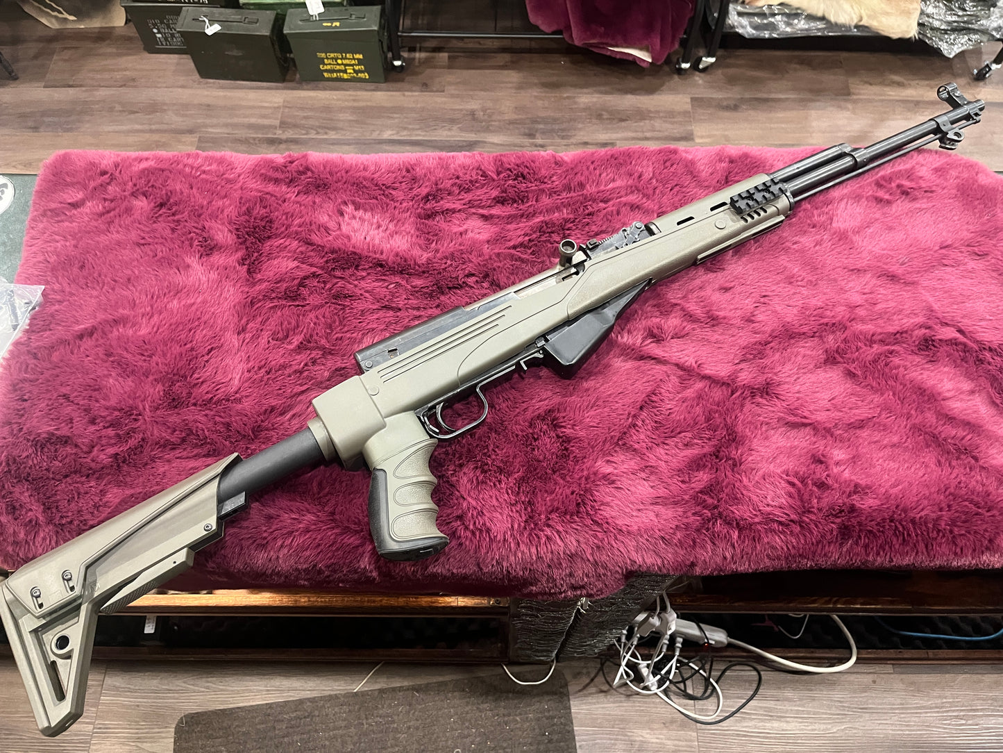 SKS with ATI Tactical Stock — Unfired after purchase, includes original box & accessories