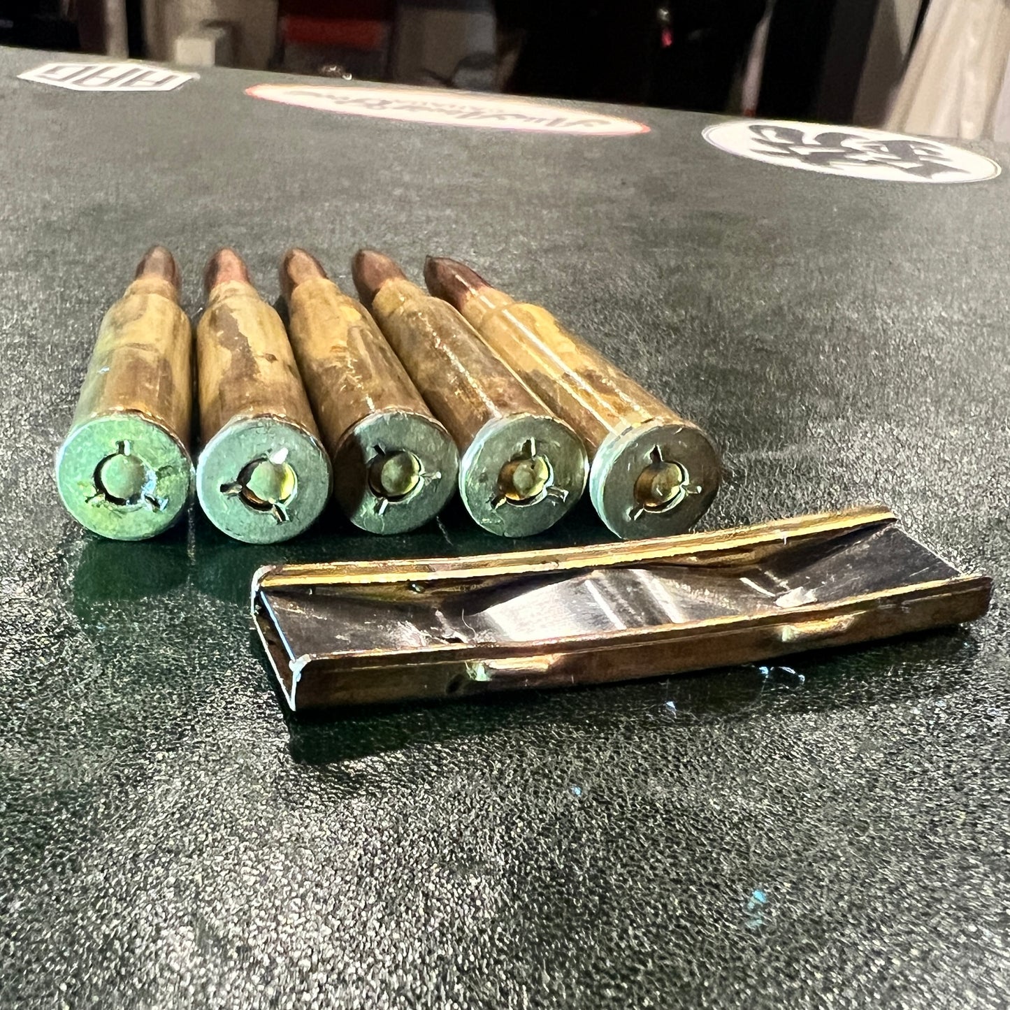 WWII Japanese 6.5mm Arisaka Cartridge & Stripper Clip Display Set for Type 38 Rifle – Sold Individually (7 Sets Available)