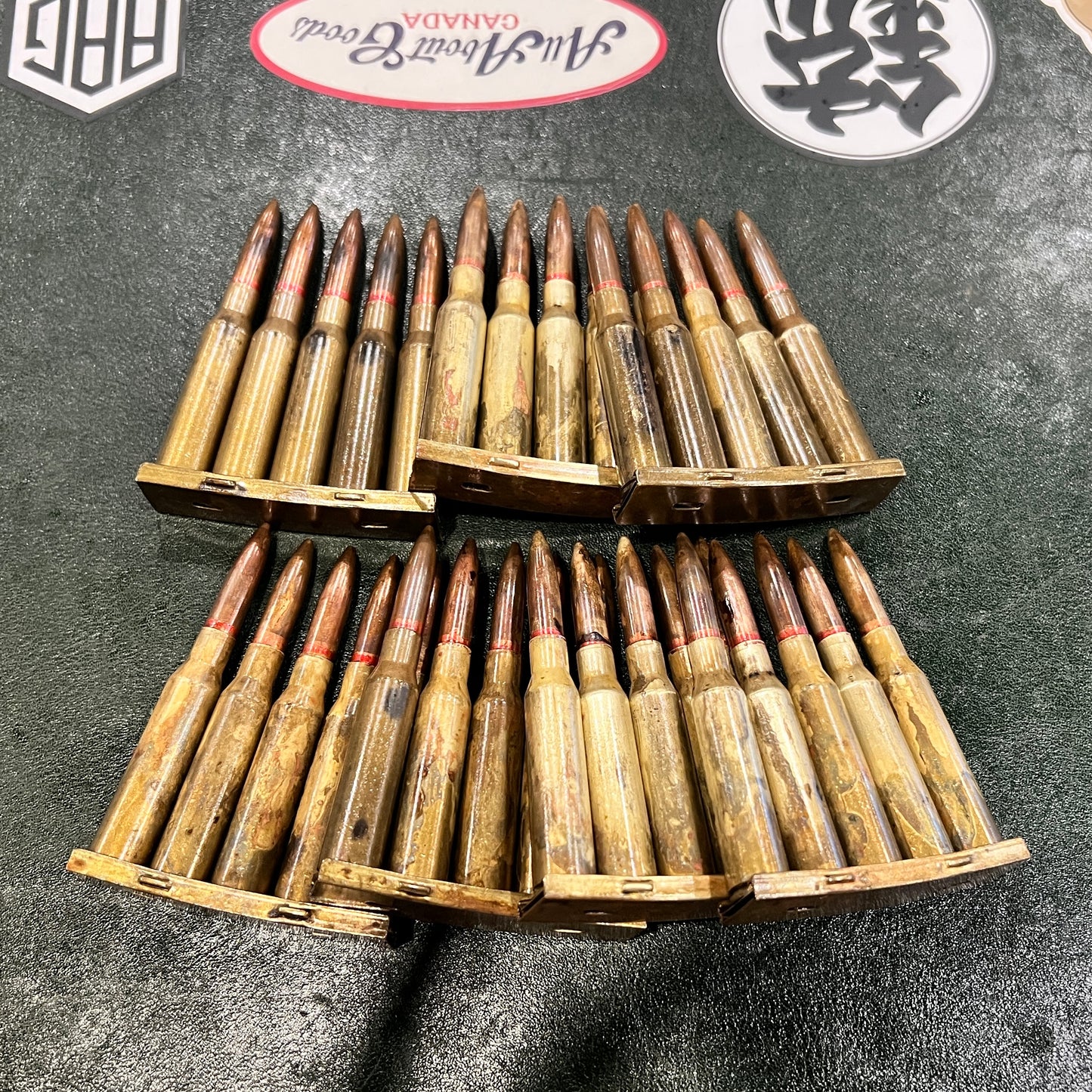 WWII Japanese 6.5mm Arisaka Cartridge & Stripper Clip Display Set for Type 38 Rifle – Sold Individually (7 Sets Available)