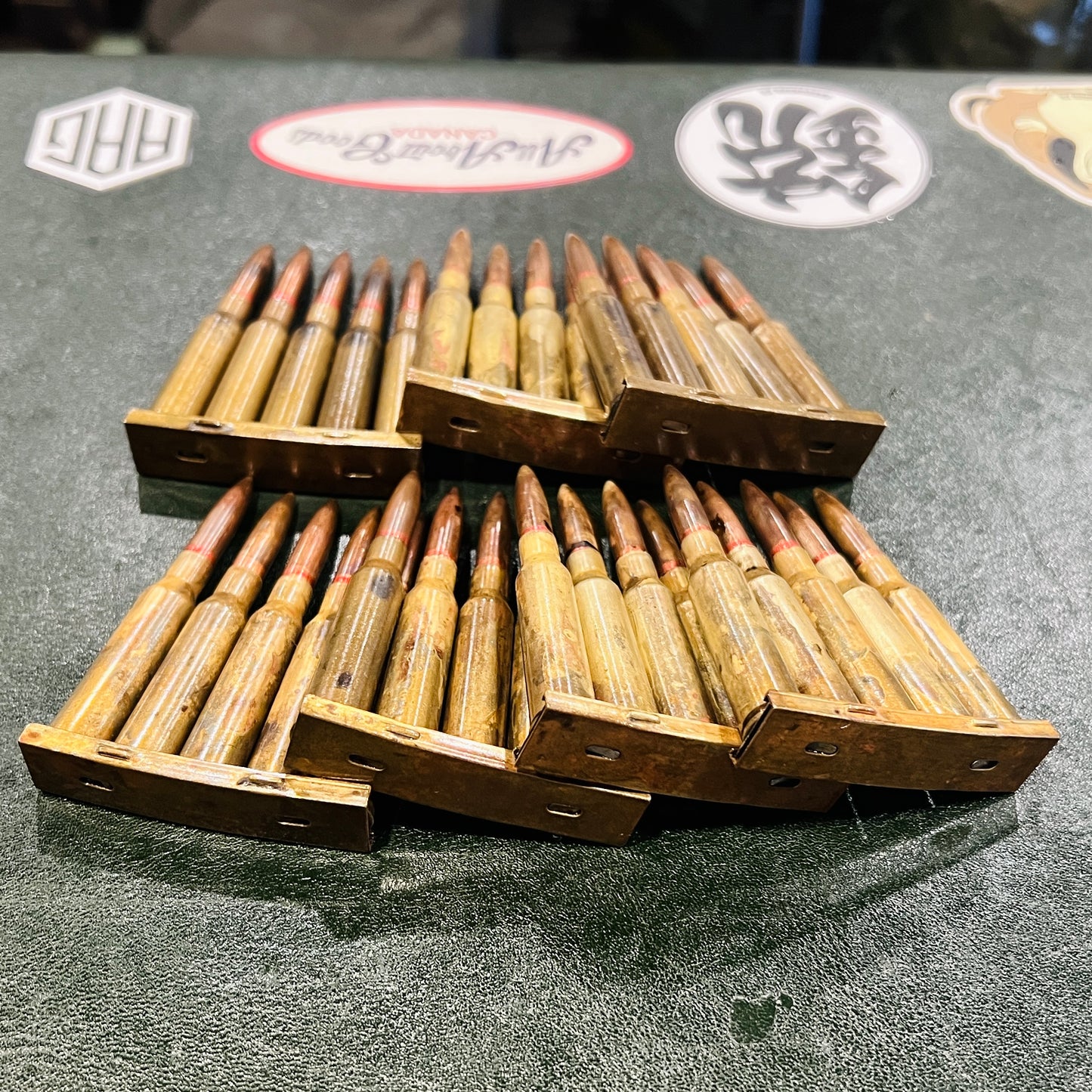 WWII Japanese 6.5mm Arisaka Cartridge & Stripper Clip Display Set for Type 38 Rifle – Sold Individually (7 Sets Available)