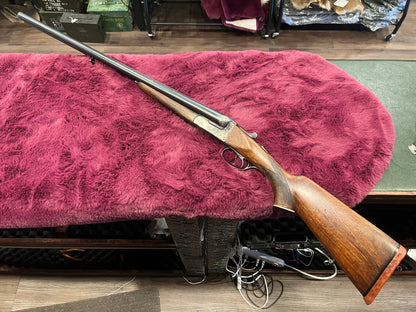 Manhela SxS 12 Ga — Tip-Up Double, 2¾" Chambers, 27¾" Barrels