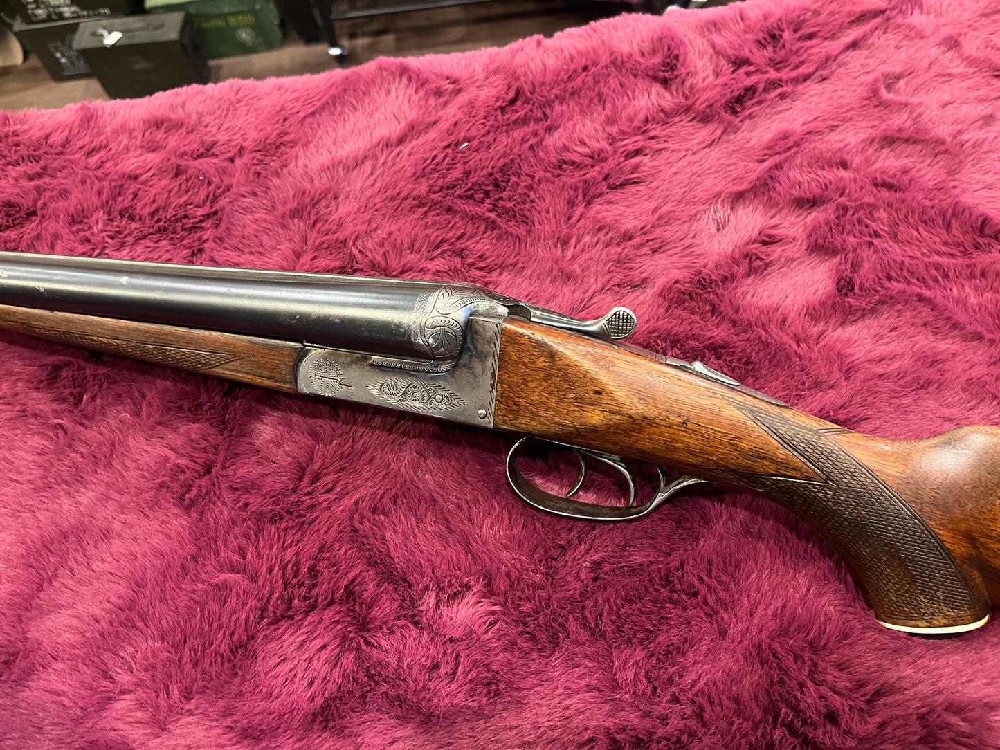 Manhela SxS 12 Ga — Tip-Up Double, 2¾" Chambers, 27¾" Barrels