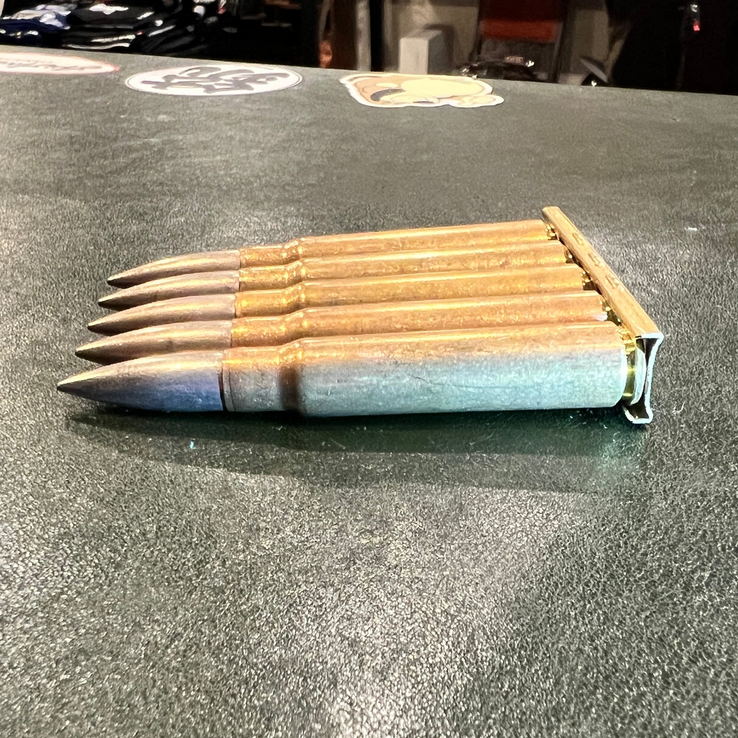 Original WWII Turkish 7.9mm Mauser Ammunition on Stripper Clip – Dated 1942 – Price is for One Clip