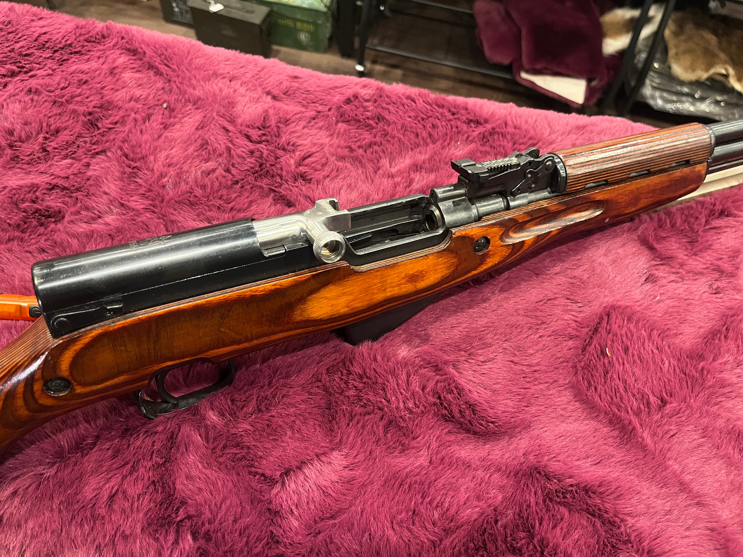 Russian SKS — Laminated Wood Stock, 7.62×39mm — Visible Number-Matching, Bayonet Included