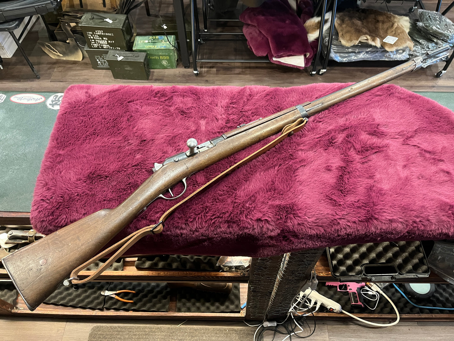 St. Étienne Mle 1874 → 80 → 14 (8×50/8mm Lebel conversion) — 31" Barrel