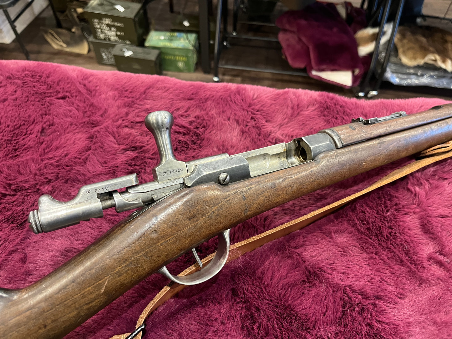St. Étienne Mle 1874 → 80 → 14 (8×50/8mm Lebel conversion) — 31" Barrel