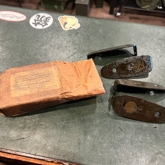 U.S. Military NOS Springfield M1903 / M1903A3 Milled Butt Plate in Original Cosmoline