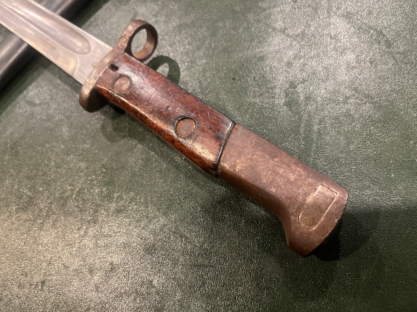 German WWI M1917 Ersatz Bayonet with Scabbard (W.G. Marked)