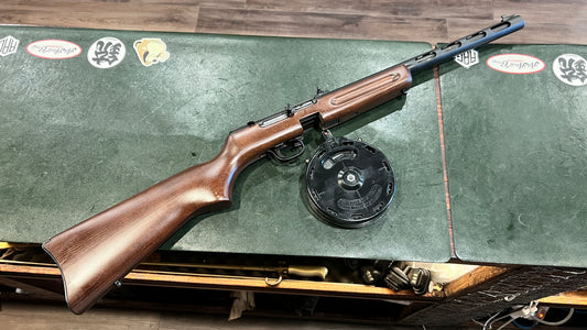 Used Pietta PPS-50 .22 LR Semi-Automatic Rifle – Made in Italy – Includes 50-Round Drum Magazine – Original Box