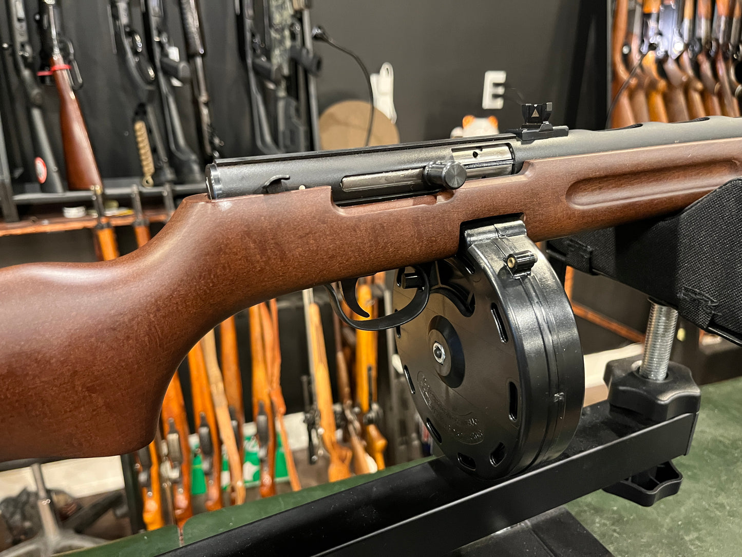 (ReStocking)New Never Fired- Pietta PPS-50 .22 LR Semi-Auto Rifle with Wood Stock & Drum Magazine