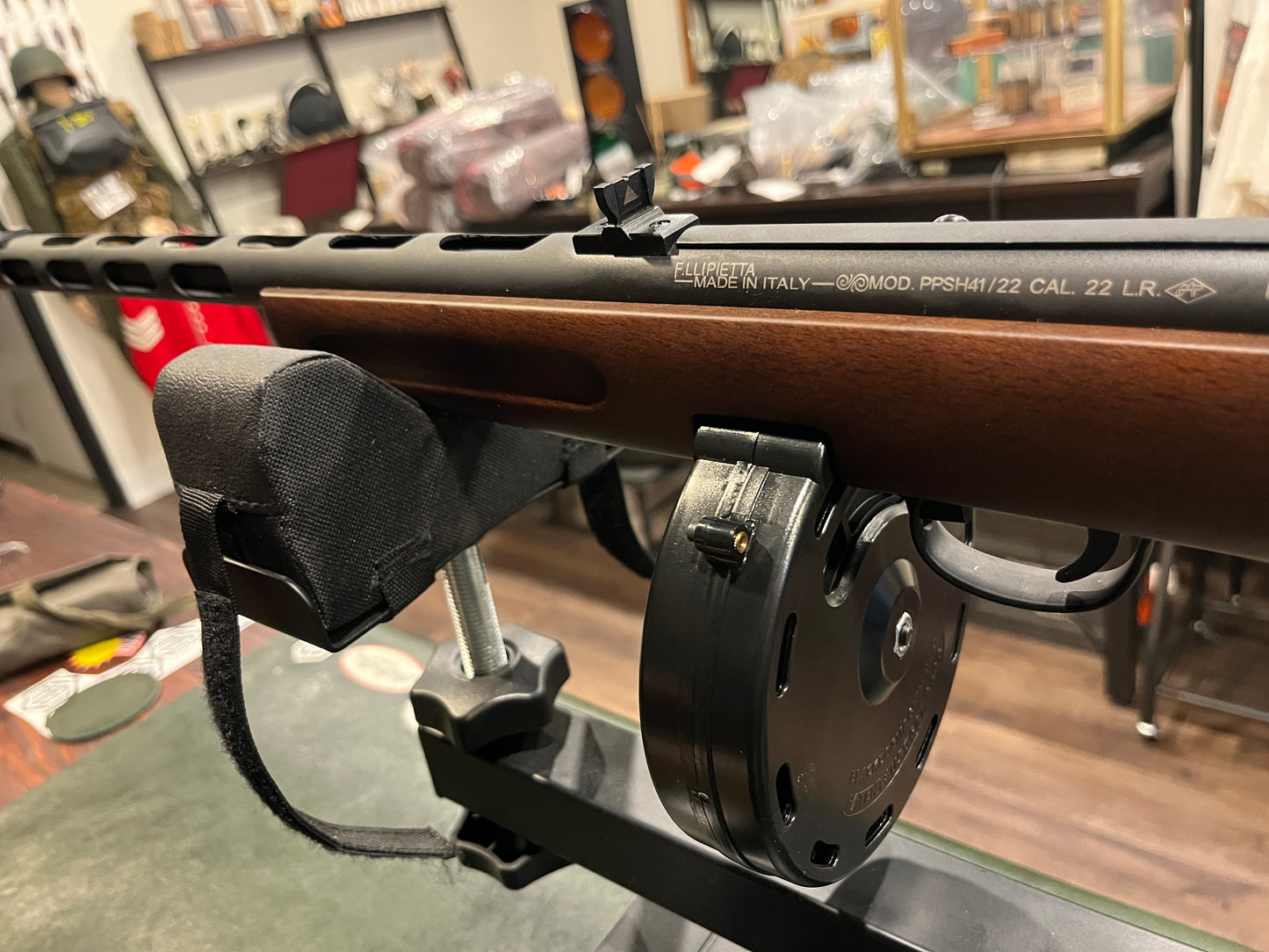 (ReStocking)New Never Fired- Pietta PPS-50 .22 LR Semi-Auto Rifle with Wood Stock & Drum Magazine