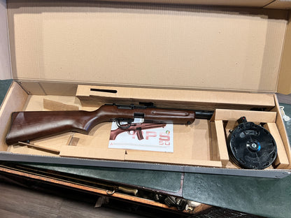 Used Pietta PPS-50 .22 LR Semi-Automatic Rifle – Made in Italy – Includes 50-Round Drum Magazine – Original Box