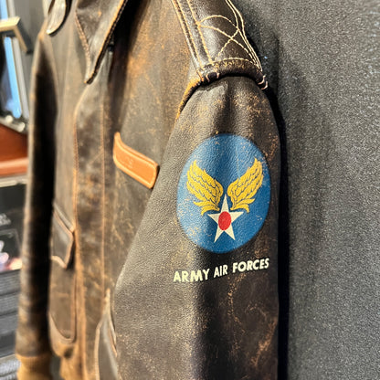 Old McCoy Era The Real McCoy's "Real McQueen" A-2 Flight Jacket – Steve McQueen "The Great Escape" – Horsehide – Size 34 – Extremely Rare in Canada