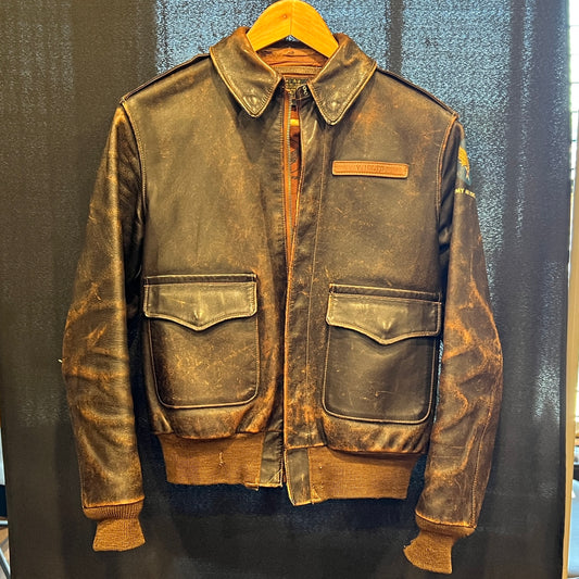 Old McCoy Era The Real McCoy's "Real McQueen" A-2 Flight Jacket – Steve McQueen "The Great Escape" – Horsehide – Size 34 – Extremely Rare in Canada