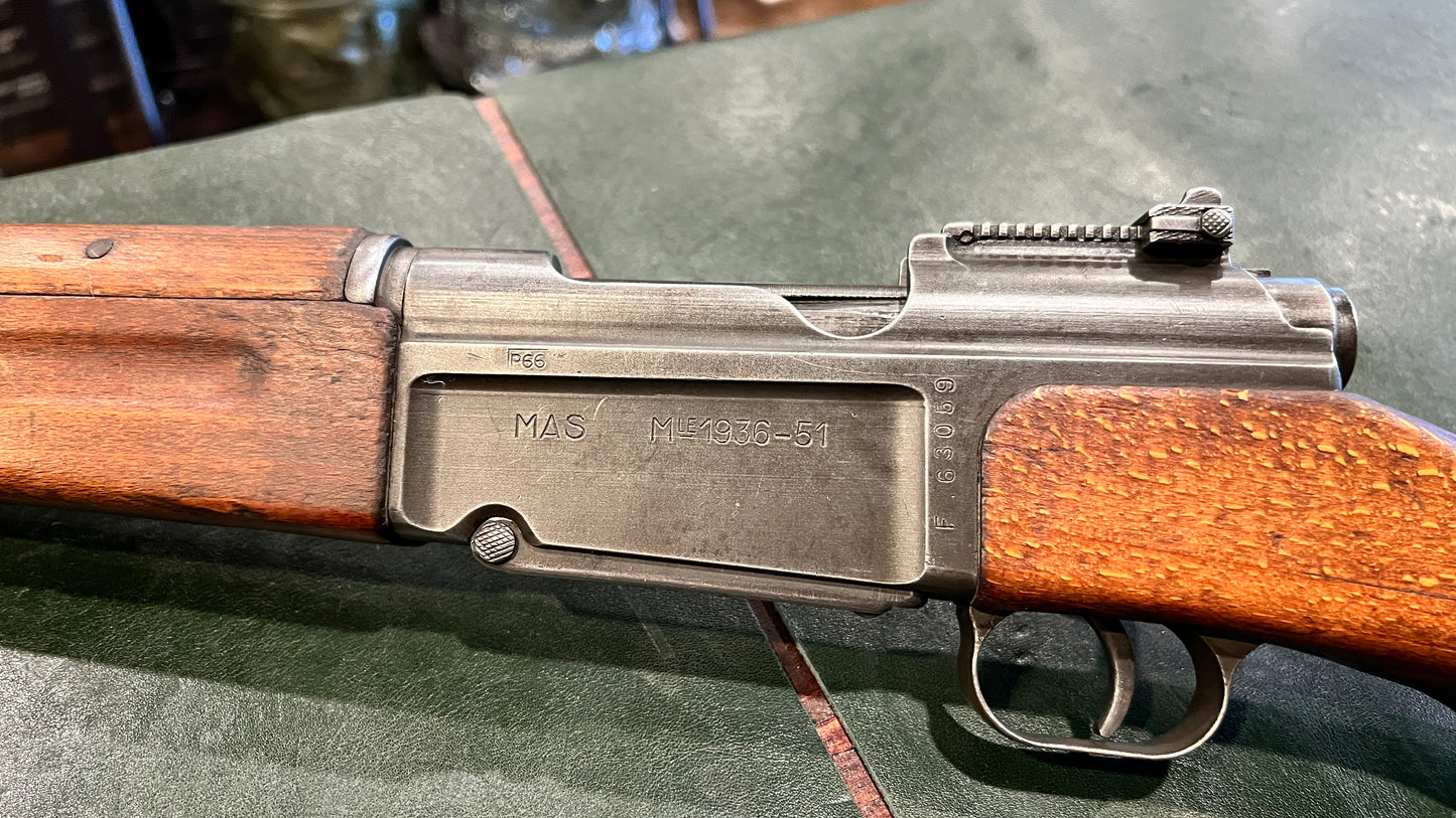French MAS Mle 1936-51 Rifle – 7.5×54 French – Matching Bolt – Complete Grenade Launcher & Spike Bayonet – Excellent Bore