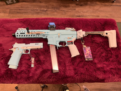G&G Armament ARP9-Style 6mm Airsoft Carbine with G&G STP45 Pro Gas Blowback Pistol – Matching Color Kit