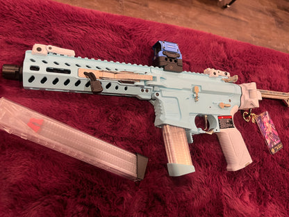 G&G Armament ARP9-Style 6mm Airsoft Carbine with G&G STP45 Pro Gas Blowback Pistol – Matching Color Kit