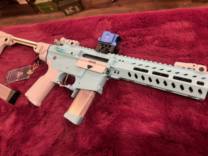 G&G Armament ARP9-Style 6mm Airsoft Carbine with G&G STP45 Pro Gas Blowback Pistol – Matching Color Kit