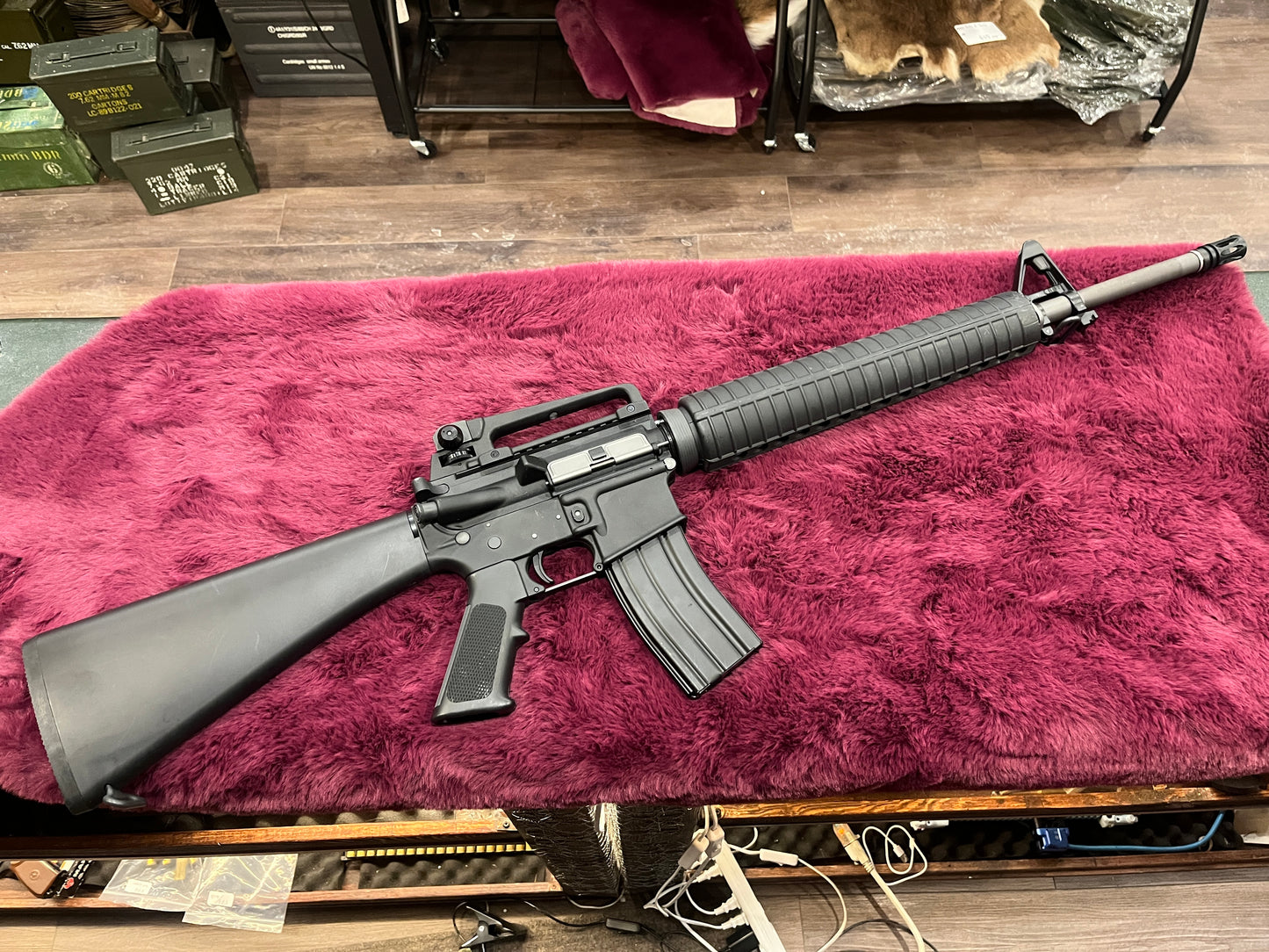 M16A2-Style Green Gas Blowback Airsoft Rifle – 6mm BB, Full-Size Fixed Stock Configuration