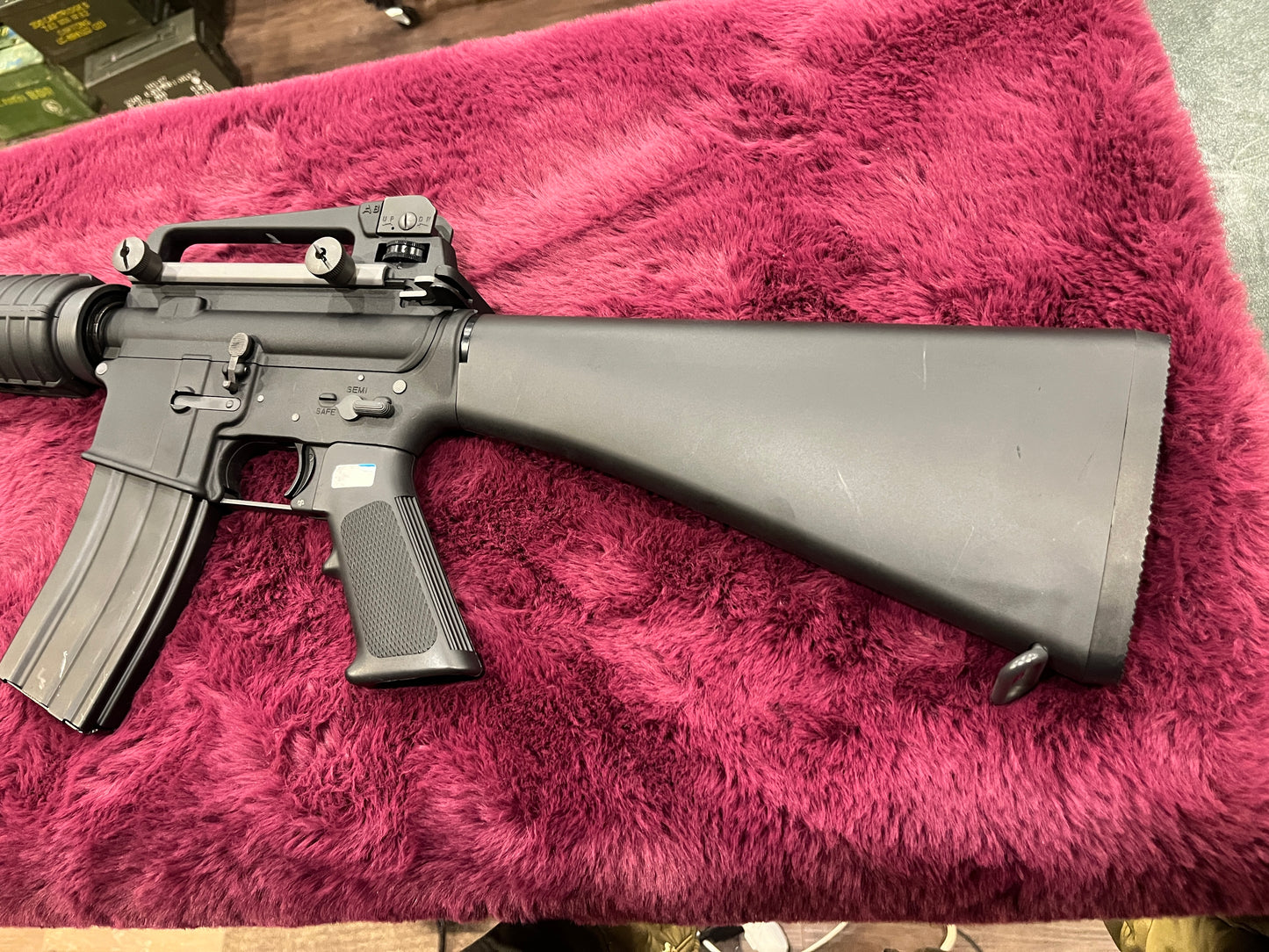 M16A2-Style Green Gas Blowback Airsoft Rifle – 6mm BB, Full-Size Fixed Stock Configuration