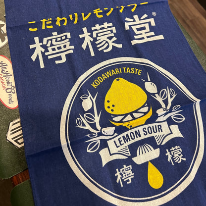 Official Coca-Cola Japan Lemon-Dou (檸檬堂) Promotional Tenugui – Lemon Sour – 34 × 90 cm