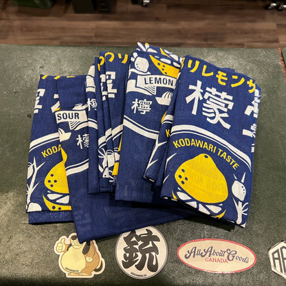 Official Coca-Cola Japan Lemon-Dou (檸檬堂) Promotional Tenugui – Lemon Sour – 34 × 90 cm