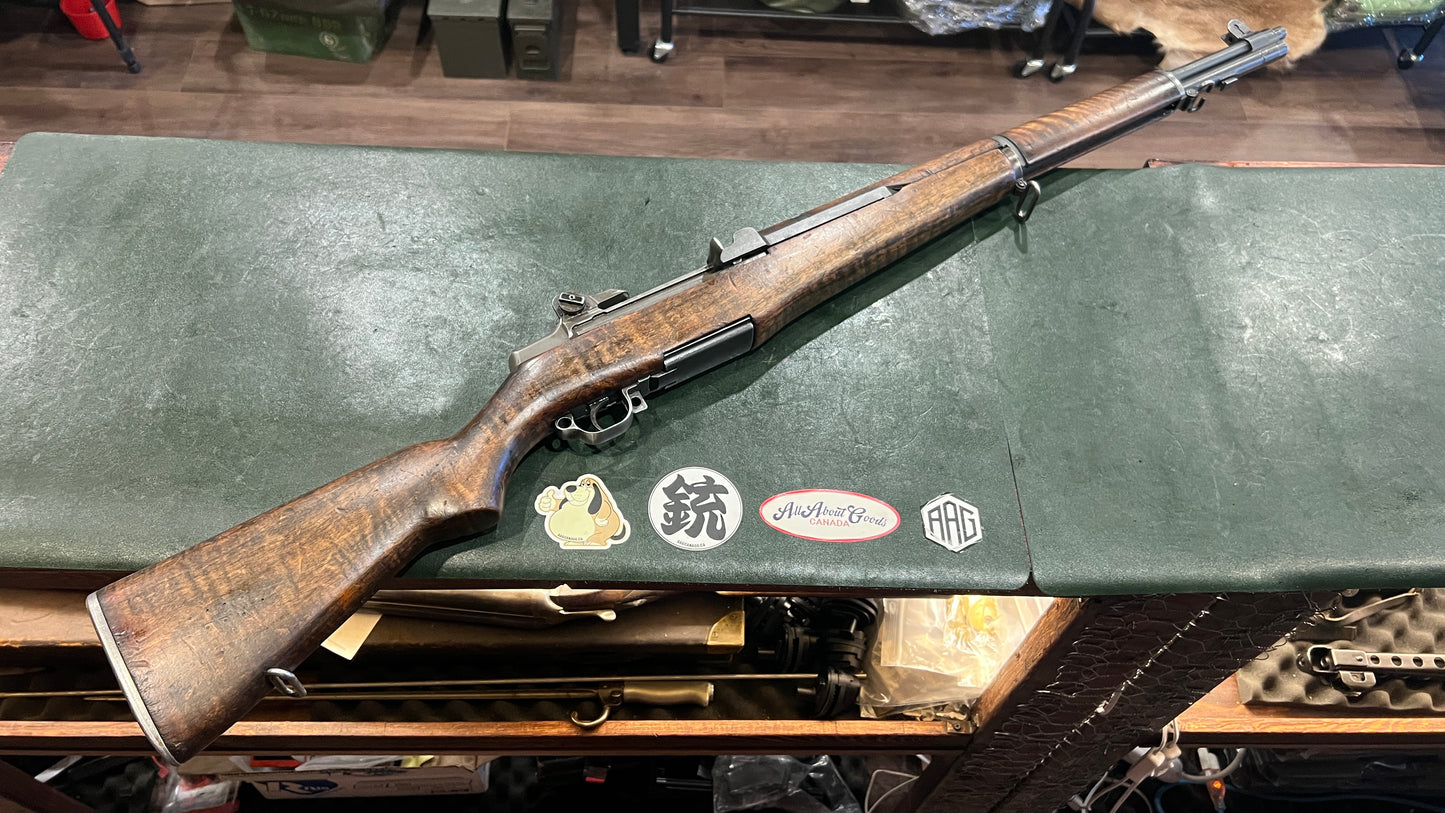 Springfield Armory M1 Garand – WWII Receiver – Springfield Major Components – Tiger Stripe Walnut – Excellent Bore