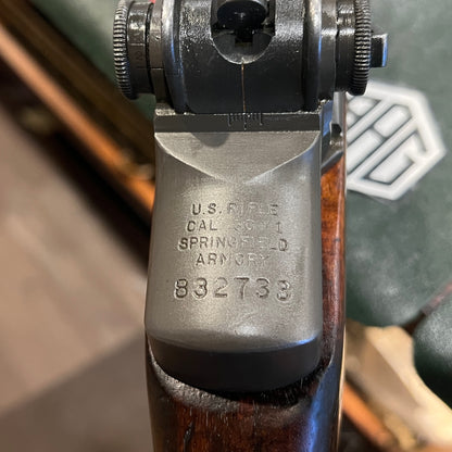 Springfield Armory M1 Garand – WWII Receiver – Springfield Major Components – Tiger Stripe Walnut – Excellent Bore