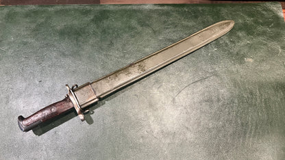 美国 M1905 刺刀 - 斯普林菲尔德兵工厂 SA 1912，带刀鞘 - 适用于 M1 加兰德 / M1903 / M1903A3 步枪
