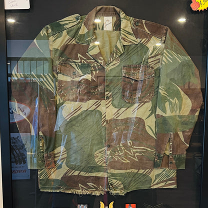 Original 1970s Rhodesian Brushstroke Camo Shirt (Statesman) – Large Framed Display