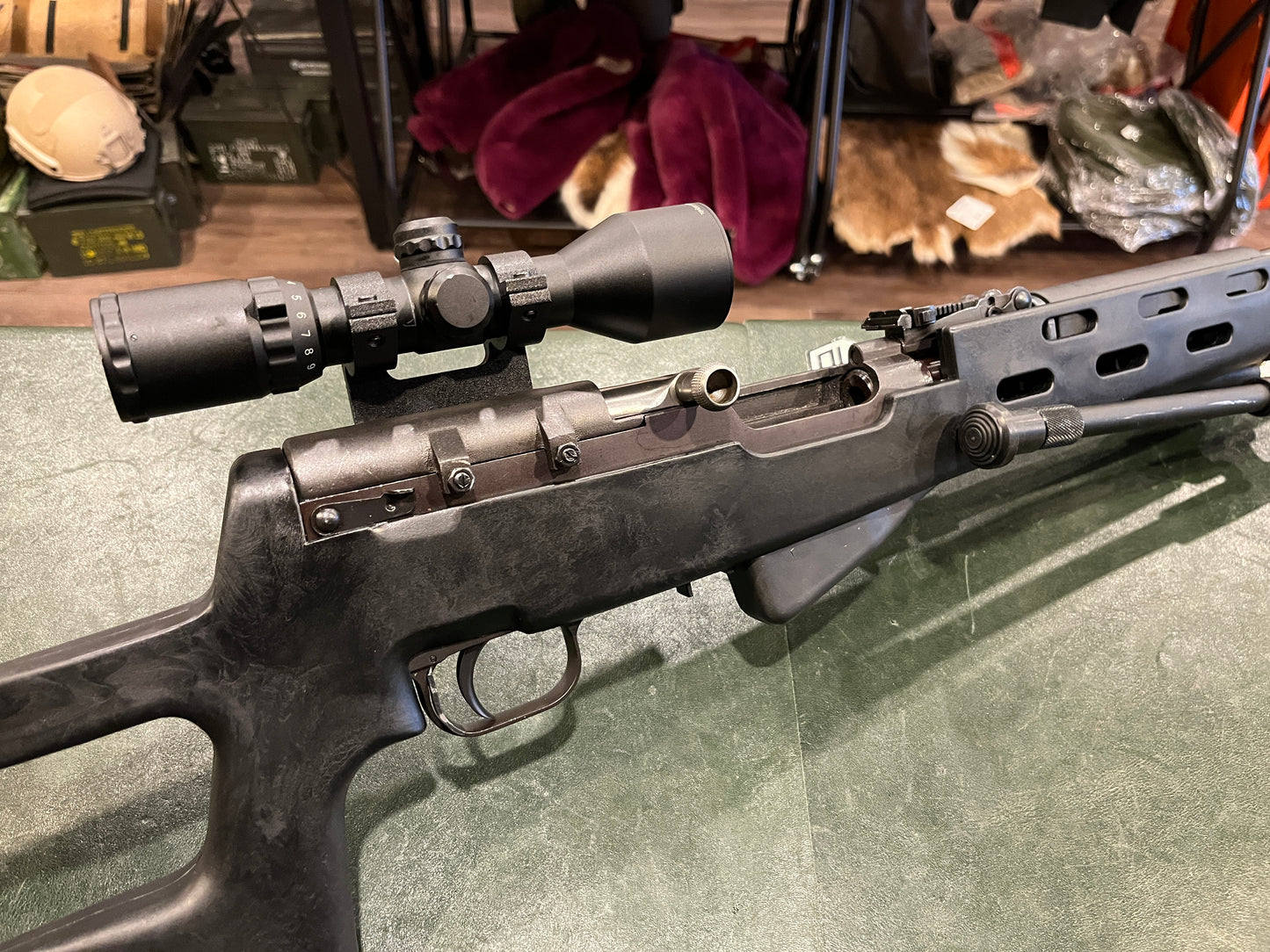 Yugoslavian SKS M59/66 Semi-Automatic Rifle – Tactical Conversion Stock, Scope, Bipod – 7.62×39