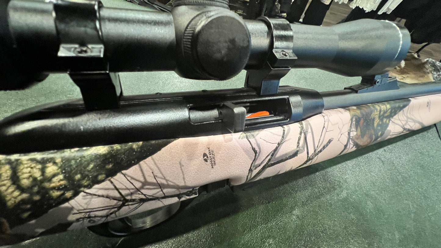 Remington Model 597 Semi-Auto .22LR with Tasco 3-9x Scope (Pink Camo Stock)