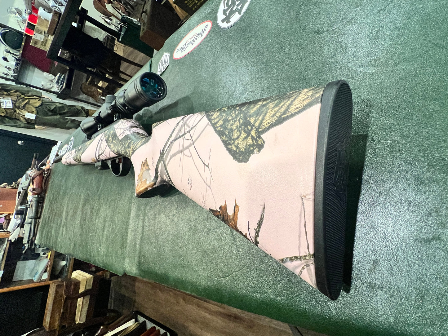 Remington Model 597 Semi-Auto .22LR with Tasco 3-9x Scope (Pink Camo Stock)