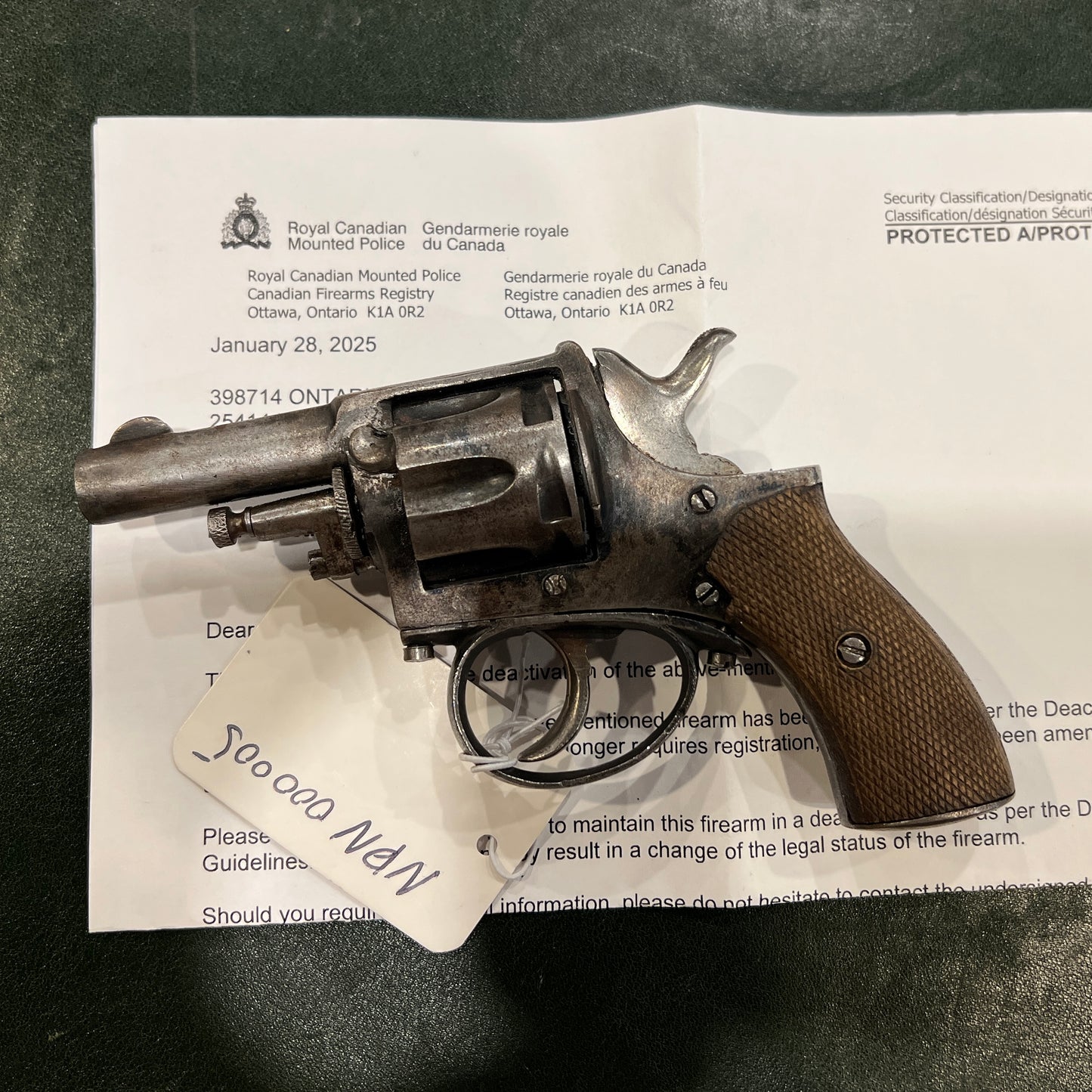 Deactivated JANSSEN & FILS CIE Bulldog  Revolver – .32 S&W – With Deactivation Certificate