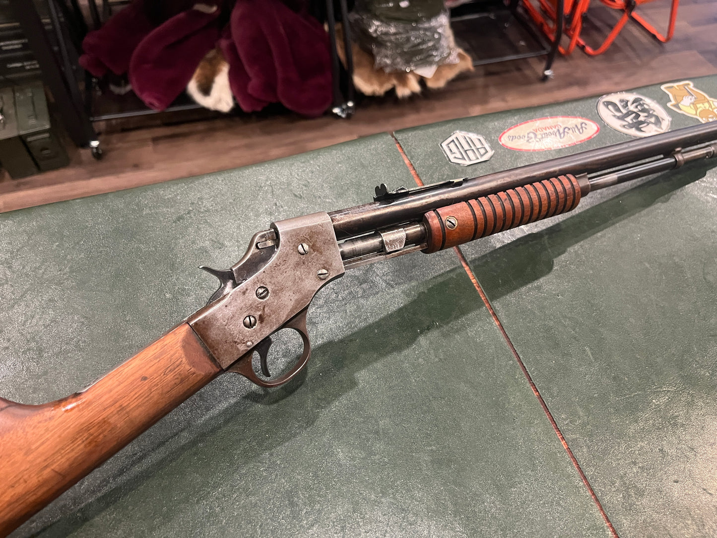 Stevens “Visible Loader” Pump Action Rifle – .22 Short / Long / Long Rifle