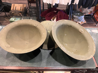 WWII Canadian Brodie Steel Helmet Shell – CSW 1941 / 1942 Marked – Original Paint, No Liner