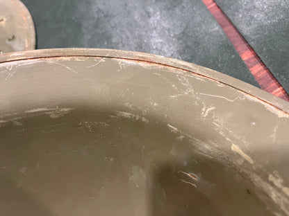 WWII Canadian Brodie Steel Helmet Shell – CSW 1941 / 1942 Marked – Original Paint, No Liner