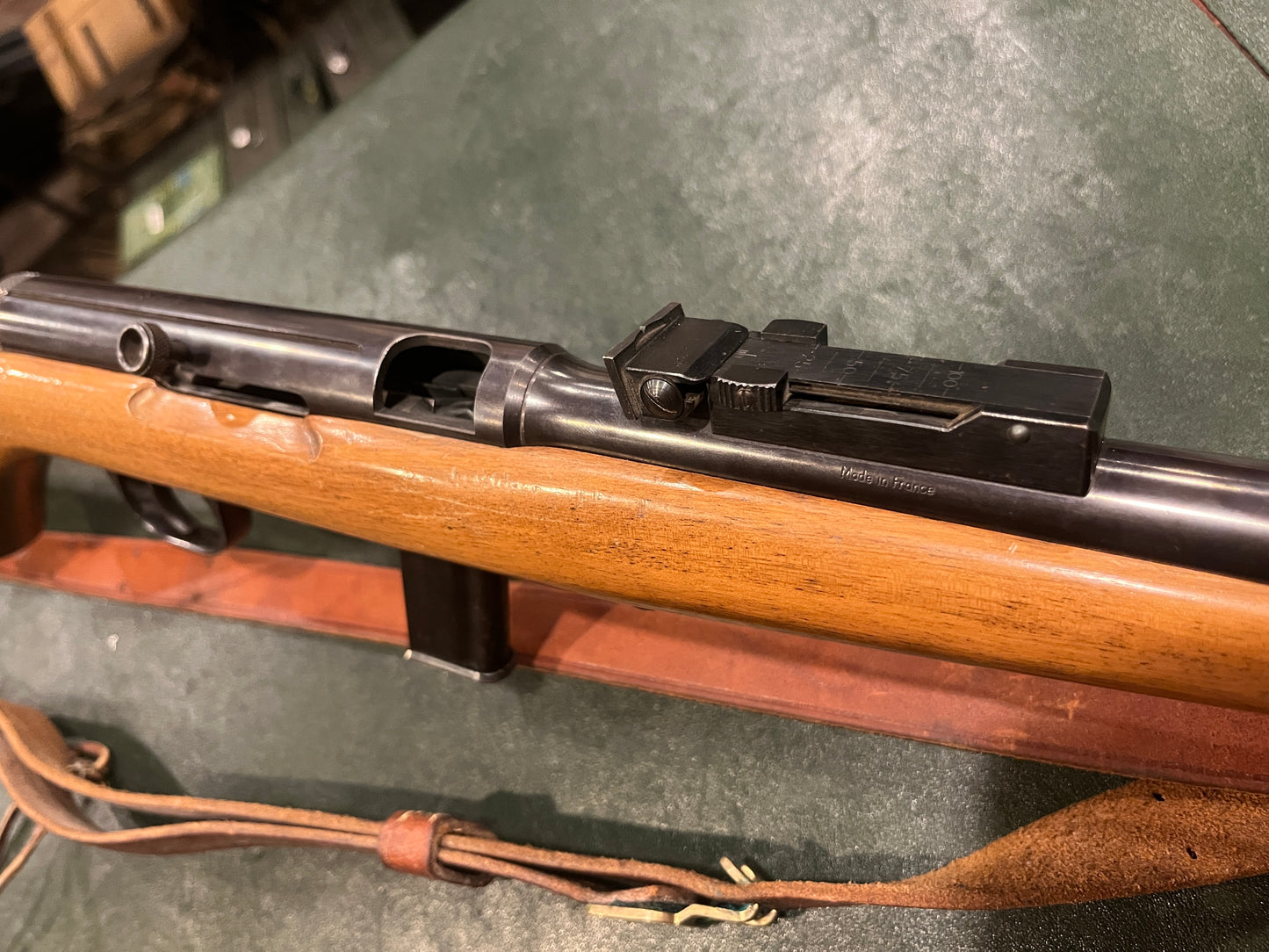 Gevarm Carabine Automatique A3 Target Model .22LR Semi-Automatic Rifle – Made in France – Open-Bolt Design with 5 Front Sight Inserts