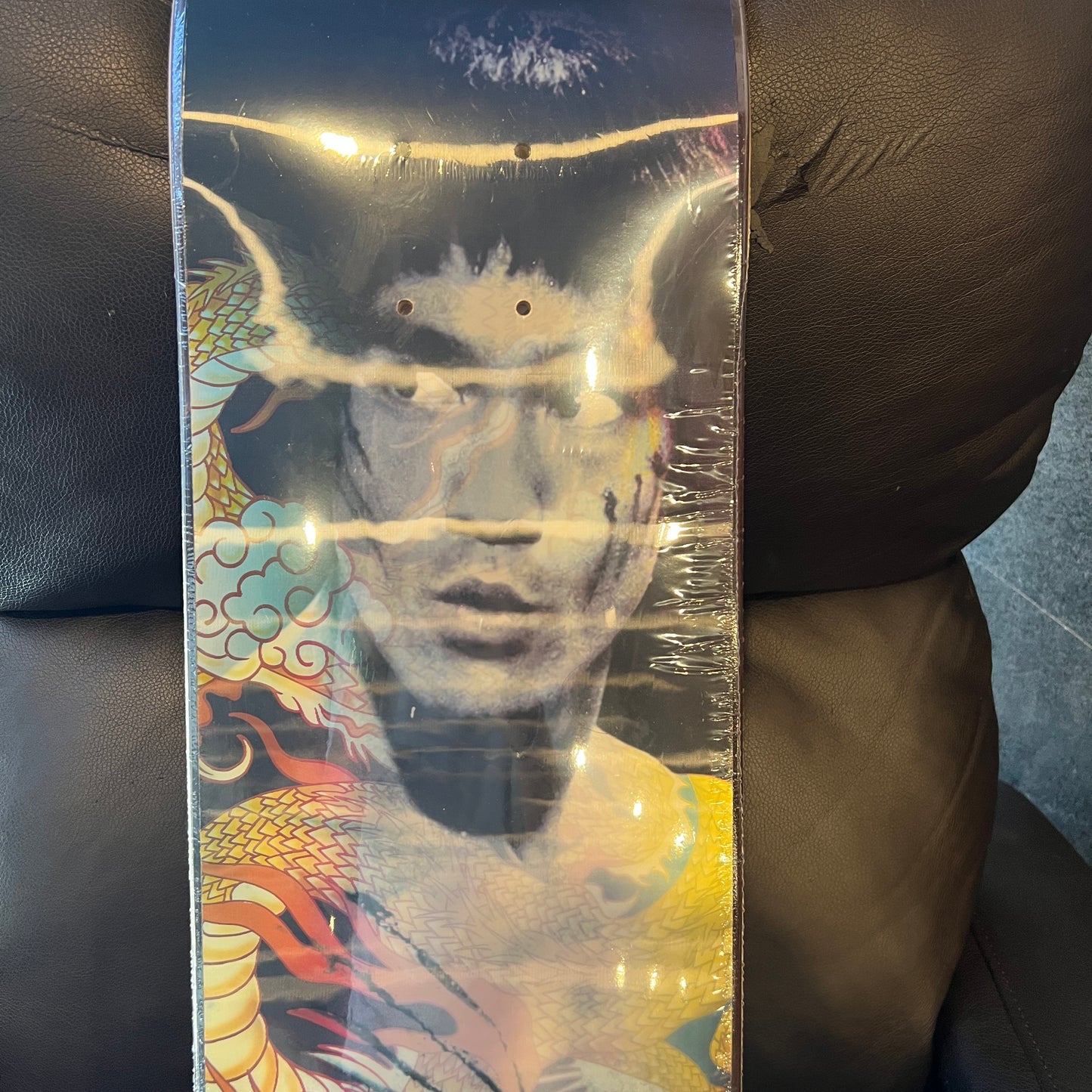 HOT｜DGK x Bruce Lee Golden Dragon Lenticular Skateboard Deck – Black – 8.0" – New in Shrink
