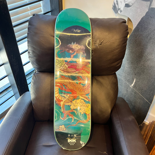 HOT｜DGK x Bruce Lee Golden Dragon Lenticular Skateboard Deck – Green – 8.0" – New in Shrink