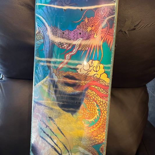 HOT｜DGK x Bruce Lee Golden Dragon Lenticular Skateboard Deck – Green – 8.0" – New in Shrink