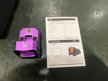 Swamp Deer Tomahawk Micro Red Dot Sight – 3 MOA, Purple Anodized, Picatinny Mount, Complete Kit