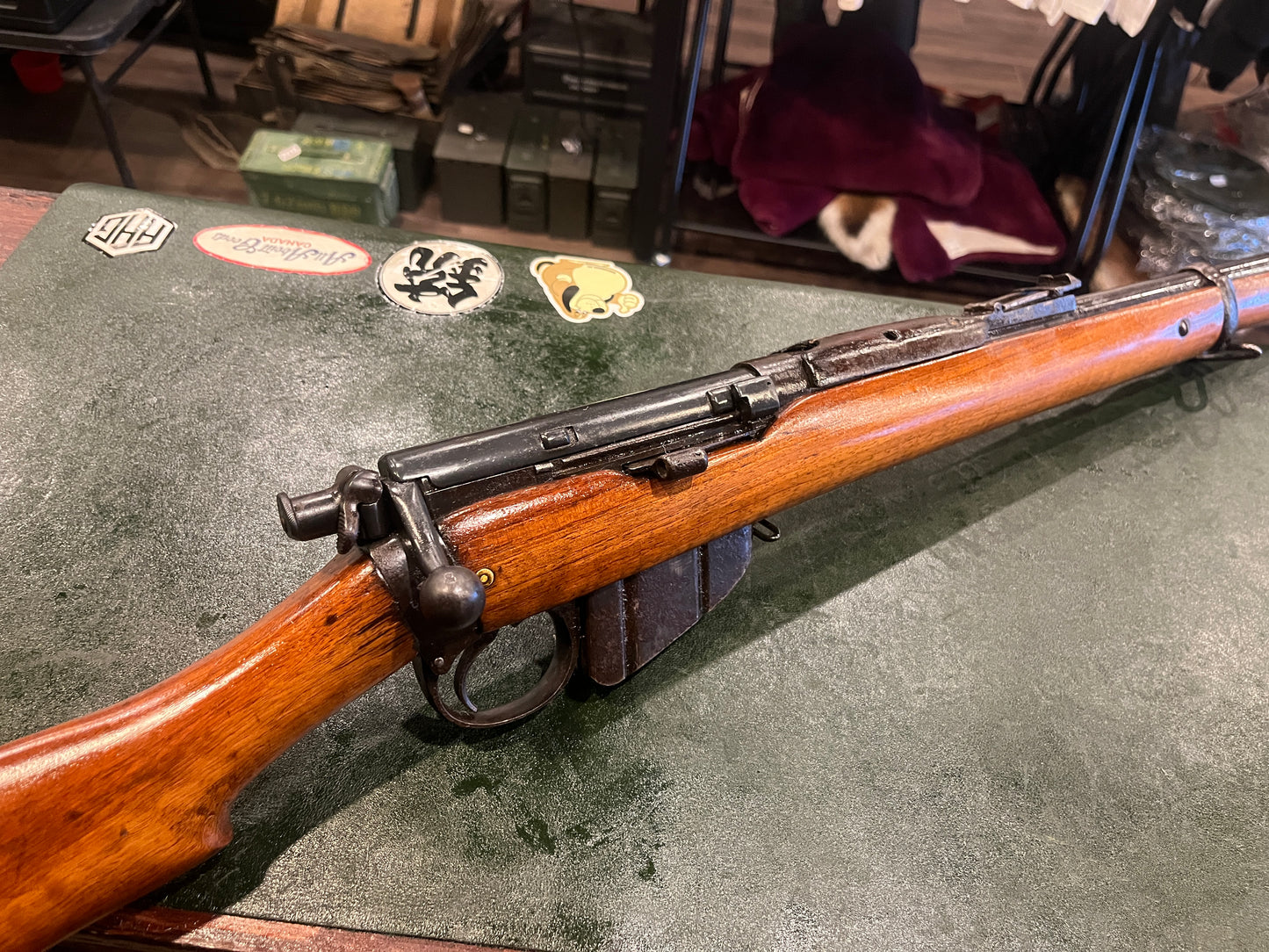 Fusil britannique Long Lee-Enfield No.I Mk.I* (1901) avec hausse de volée complète, configuration originale non-CLLE, époque de la guerre des Boers, calibre .303 British