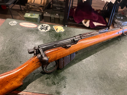 Fusil britannique Long Lee-Enfield No.I Mk.I* (1901) avec hausse de volée complète, configuration originale non-CLLE, époque de la guerre des Boers, calibre .303 British