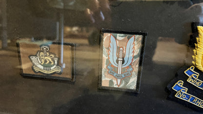 Rhodesian Brushstroke Camo Shirt (Statesman) – Large Framed Display with Unit Patches