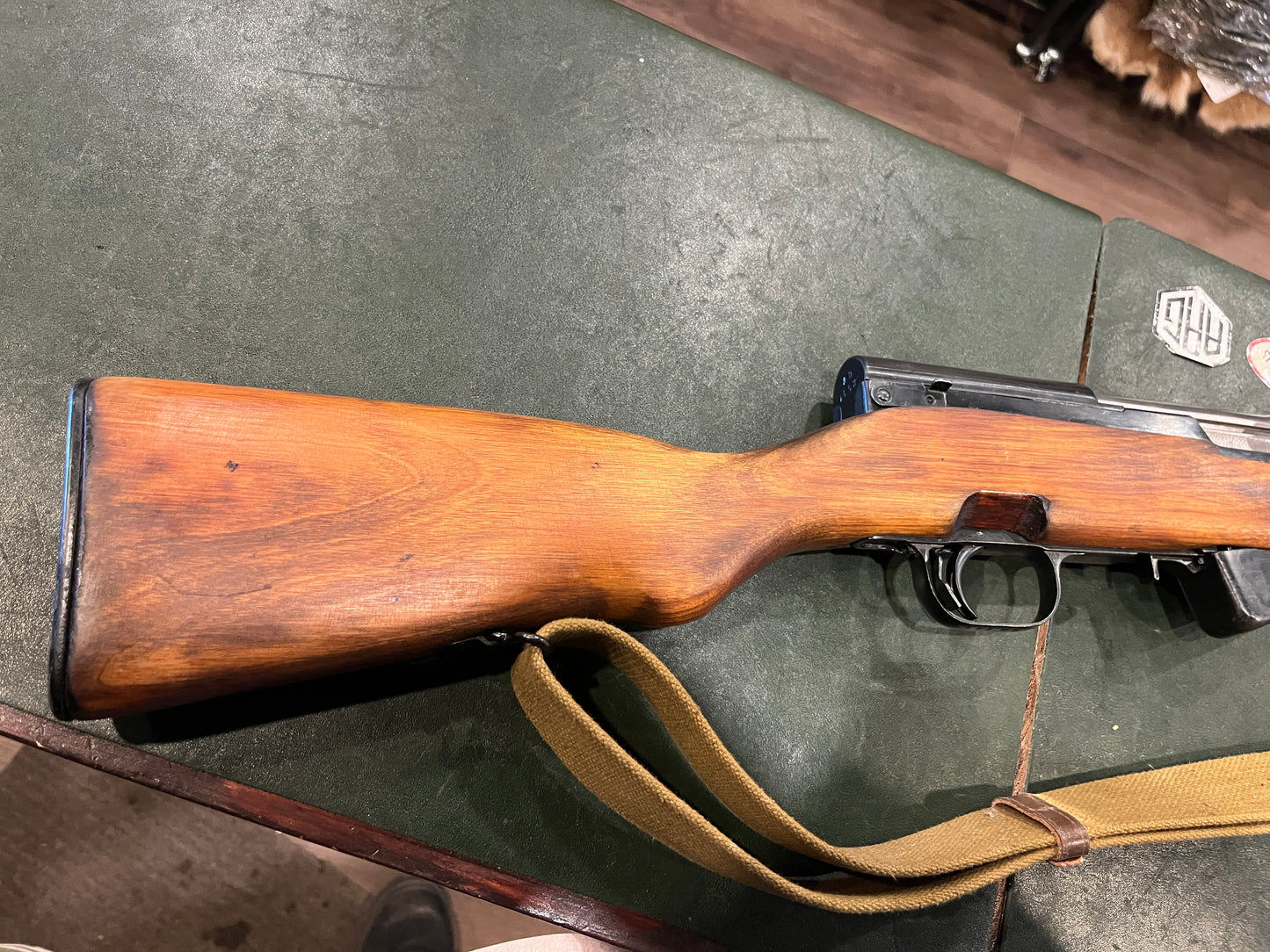 Carabine semi-automatique SKS russe – 7,62 × 39 – Canon marqué OP-SKS – Percuteur à ressort – Culasse marquée 1950