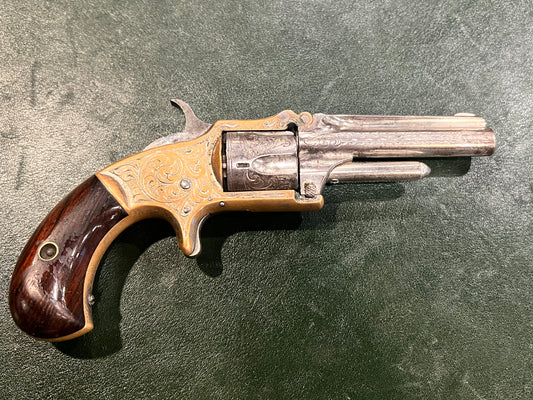 古董马林雕刻袖珍左轮手枪（.30RF 边缘发火，1872–1878 年）