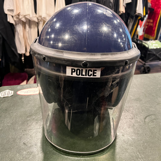 Casque antiémeute de la police britannique avec visière et système de communication – Taille 4 (600–610 mm)